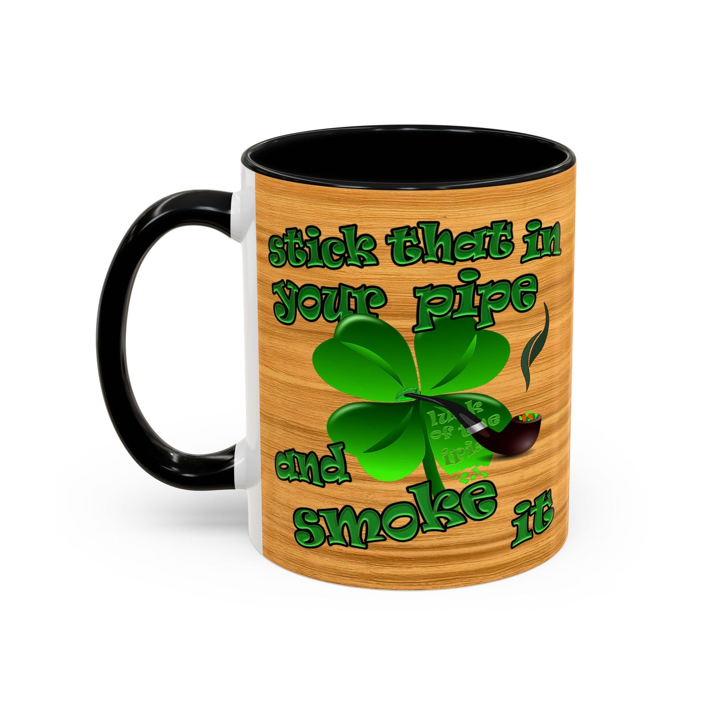 celtics logo - Accent Mug (butterscotch wood finish)