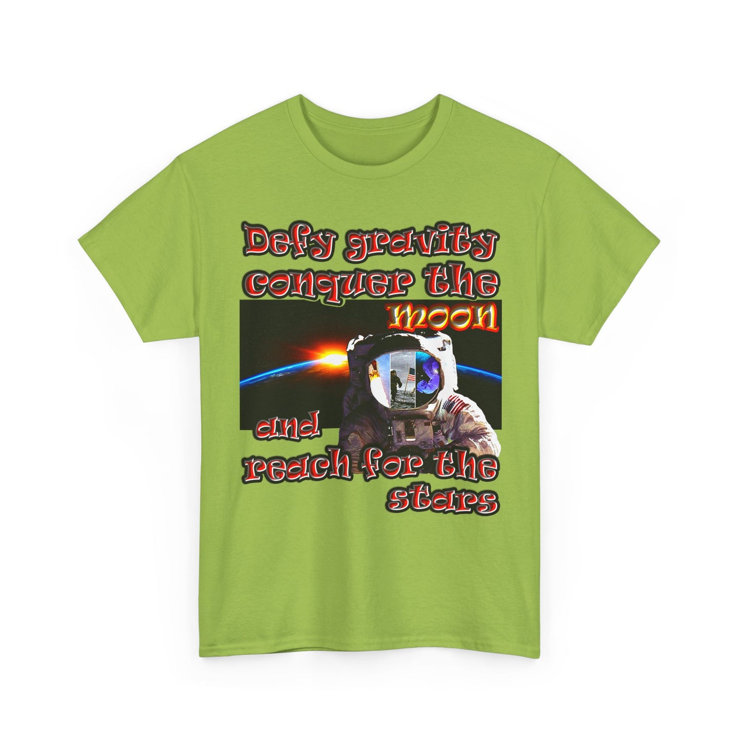 defy conquer reach - Unisex Heavy Cotton Tee
