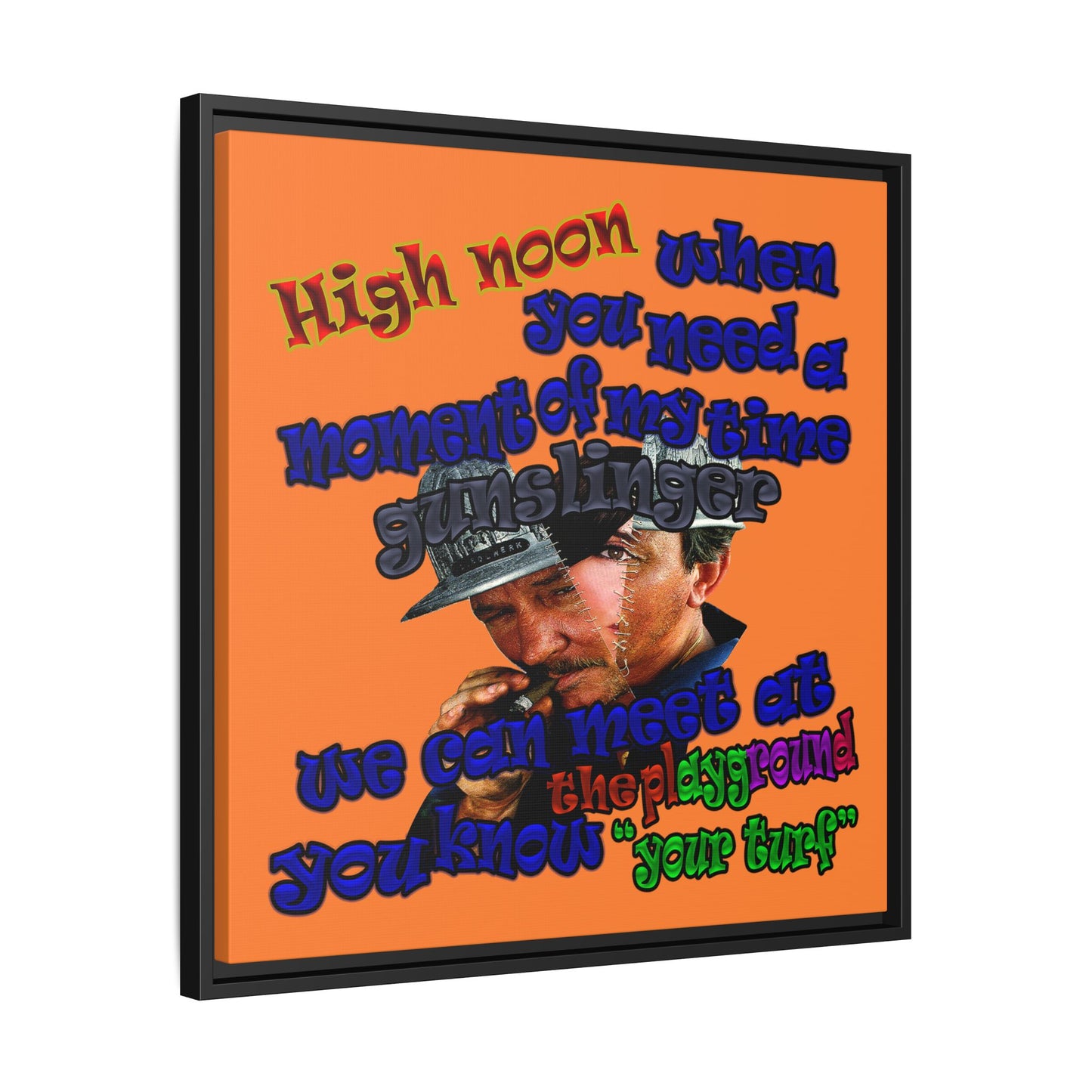 high noon - framed canvas art (crusta)