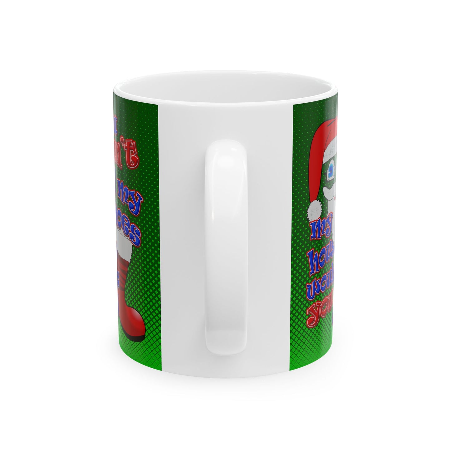 santa's shoes - White Mug (logo green)