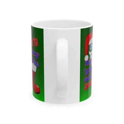 santa's shoes - White Mug (logo green)
