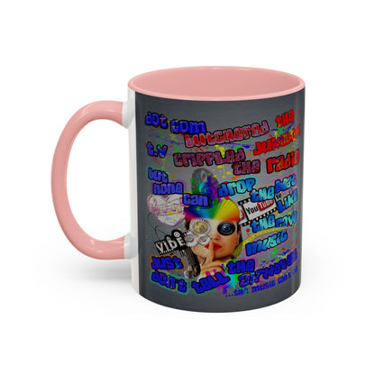 drop the beat - Accent Mug (grey-light grey)