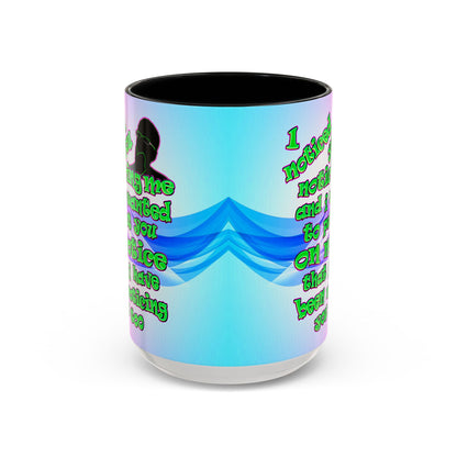 noticed you noticing - Accent Mug (light blue-pink wave)