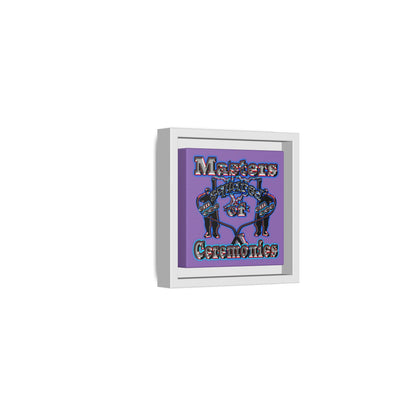 em cee squared - framed canvas art (light purple)