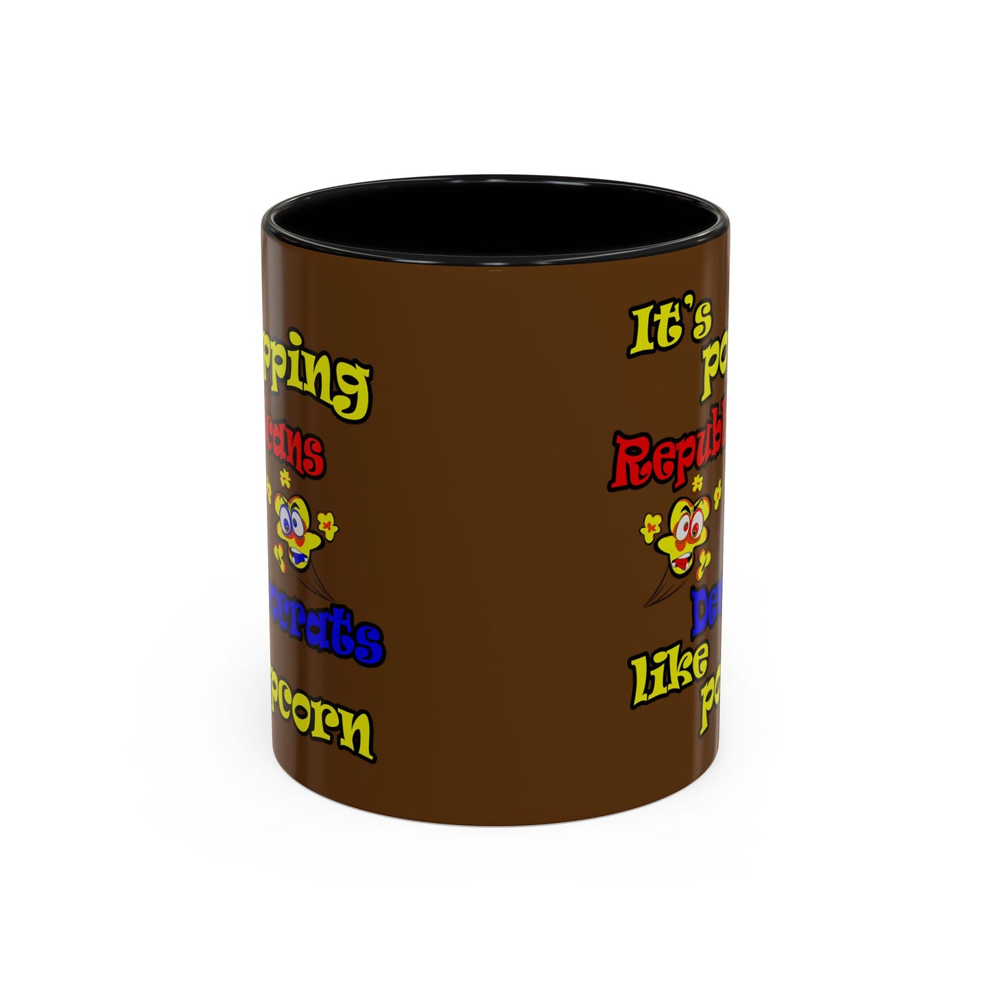 popping like popcorn - Accent Mug (brown)