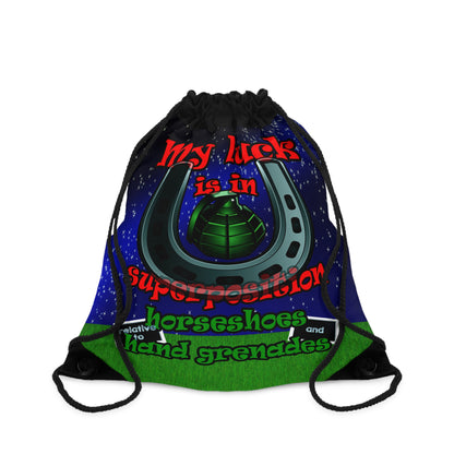 my luck - Drawstring Bag ('snoops' background)