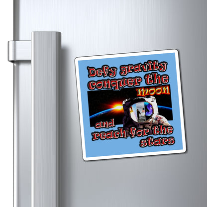 defy conquer reach - Magnets - (light blue)