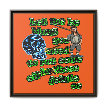 og - framed canvas art (orange)