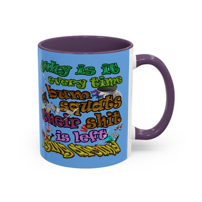 the bum's shit - Accent Mug (light blue)