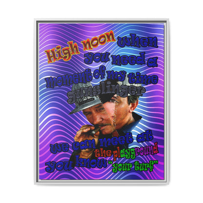 high noon - framed canvas art (purple wave)
