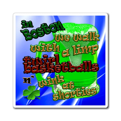 celtics logo - Magnets - (blue-white wave)