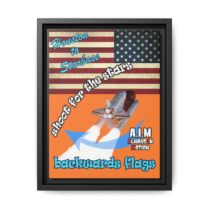 shoot for the stars - framed canvas art (crusta)