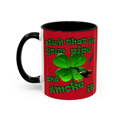 celtics logo - Accent Mug (dark red)