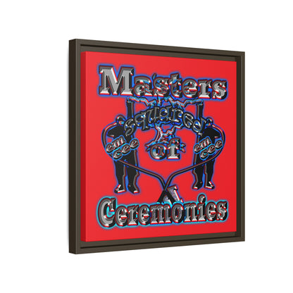 em cee squared - framed canvas art (red)