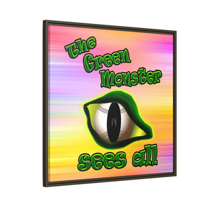 green monster - framed canvas art (color blur)
