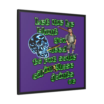 og - framed canvas art (purple)