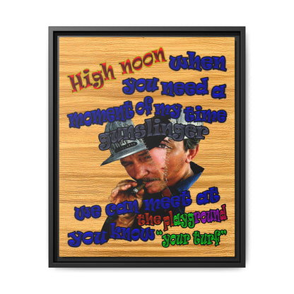 high noon - framed canvas art (butterscotch wood finish)