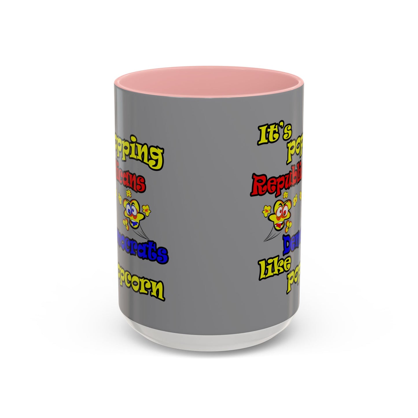 popping like popcorn - Accent Mug (grey)